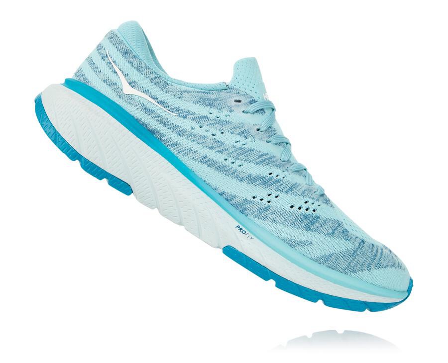 Zapatillas Asfalto Hoka One One Mujer - Cavu 3 - Azules - UZL146795